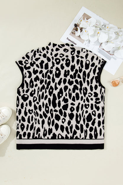 Plus Leopard Knit Top