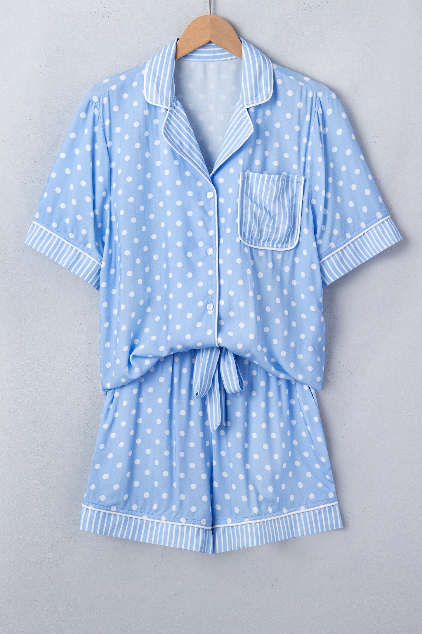 Sky Blue Soft Short Pajama Set