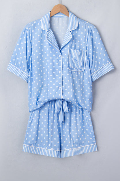 Sky Blue Soft Short Pajama Set