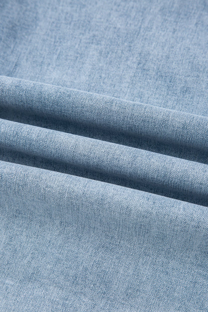 Bow Knot Side Straight Leg Jeans