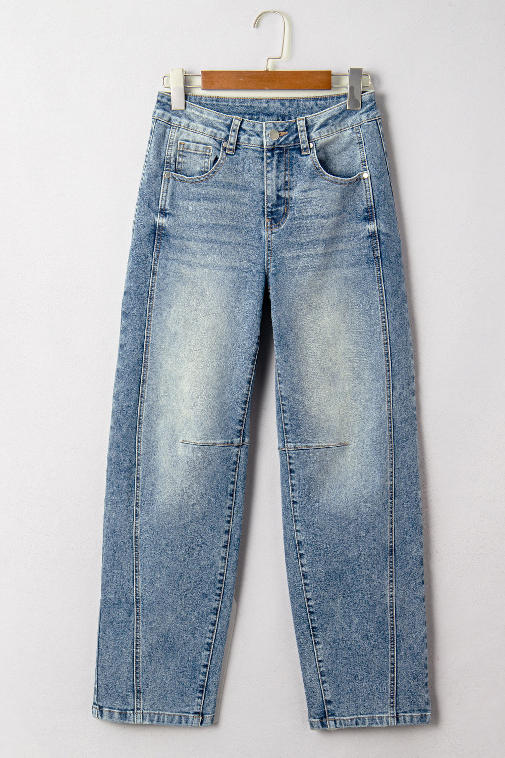 Vintage Cuffed Seam Detail Jeans