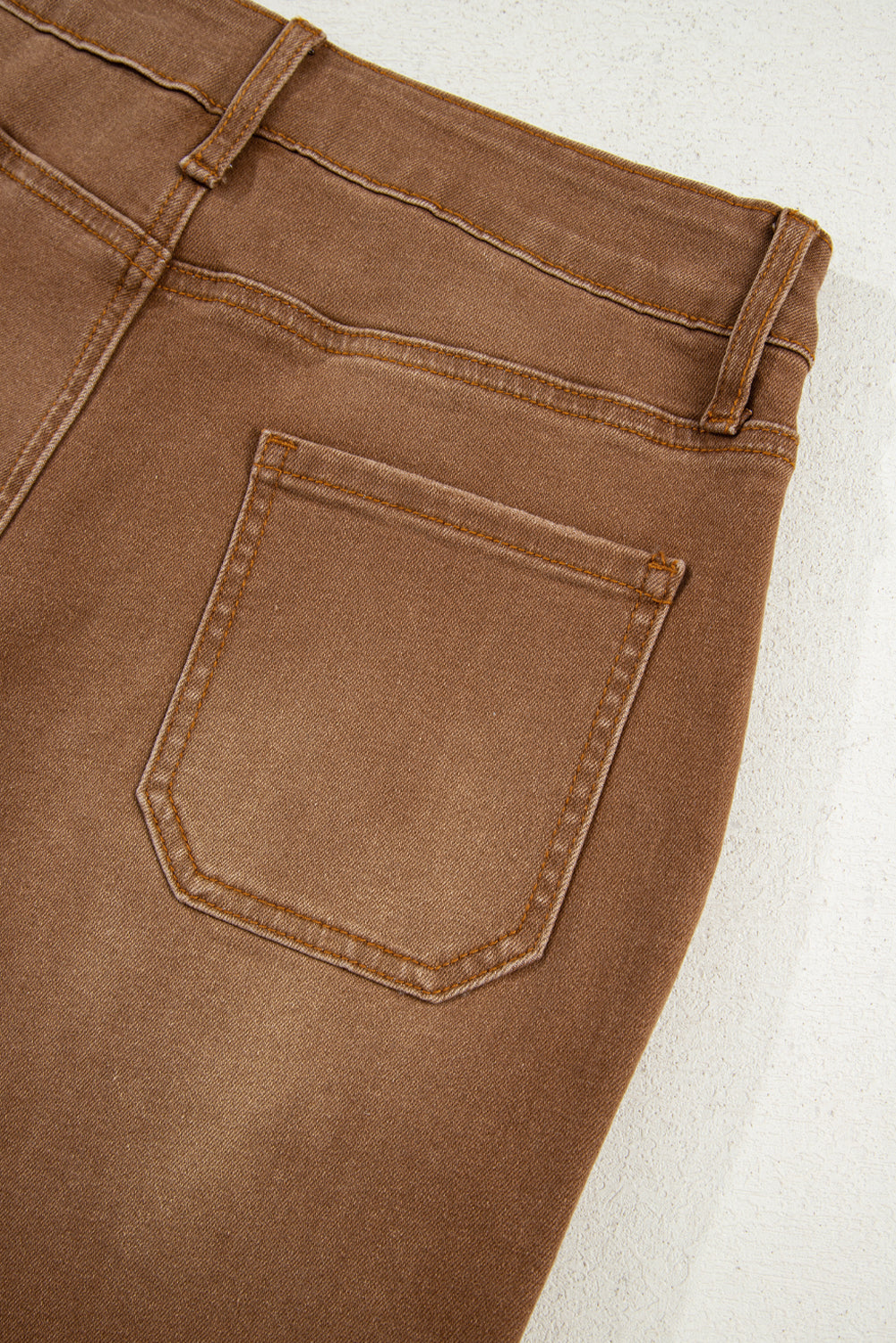 High Rise Wide Leg Jeans Chestnut Breen
