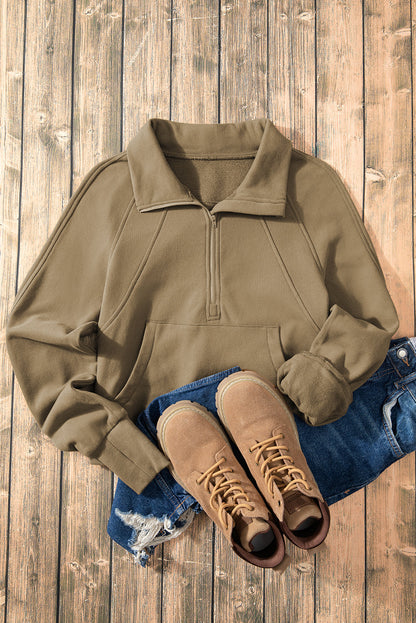 Stand Collar Pocket Pullover Elmwood