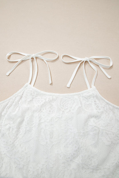 Lace Overlay Long Dress
