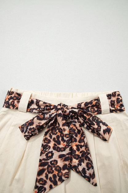 Pleated Wide Leg Shorts