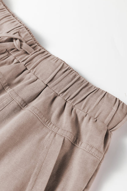 Exposed Seam Wide Leg Cargo Pants