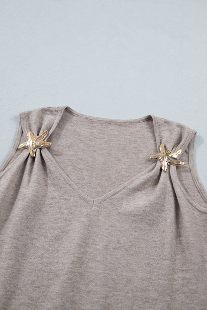 Star Detail Sweater Tank