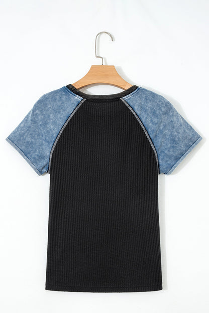 Patchwork Short Sleeve Top