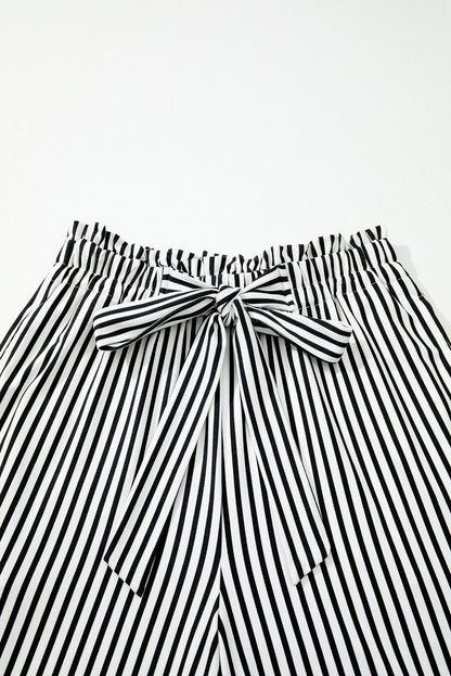 Loose Straight Striped Casual Pants