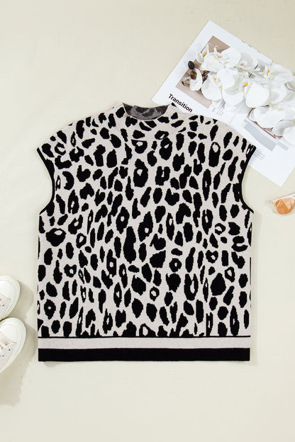 Plus Leopard Knit Top