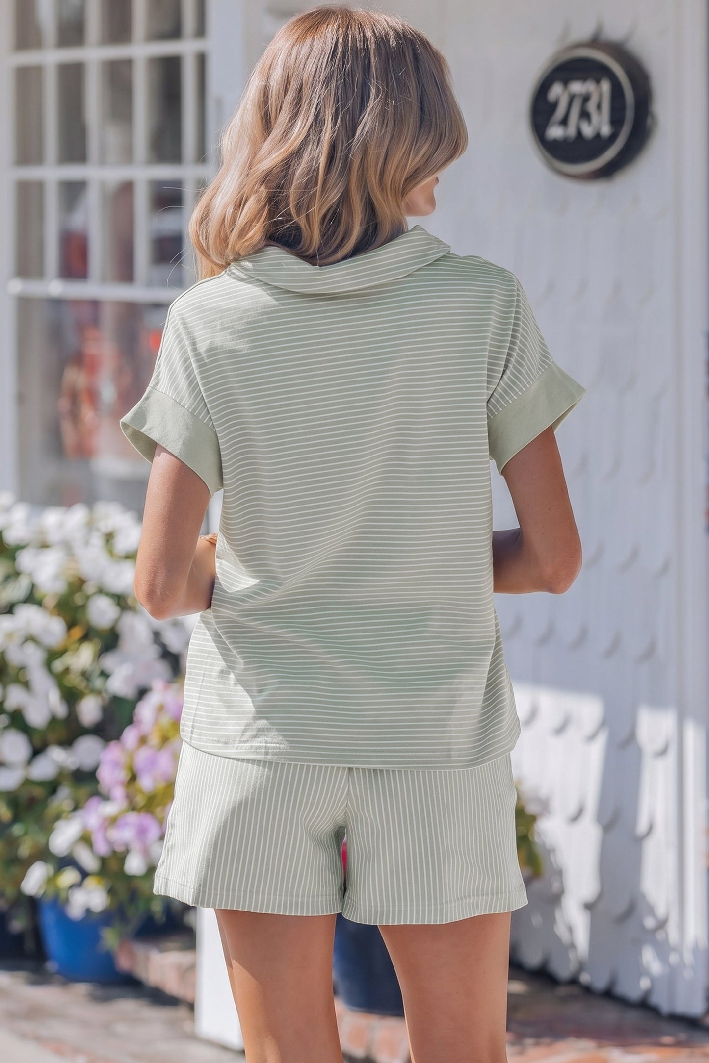 Dolman Sleeve Polo & Shorts Set