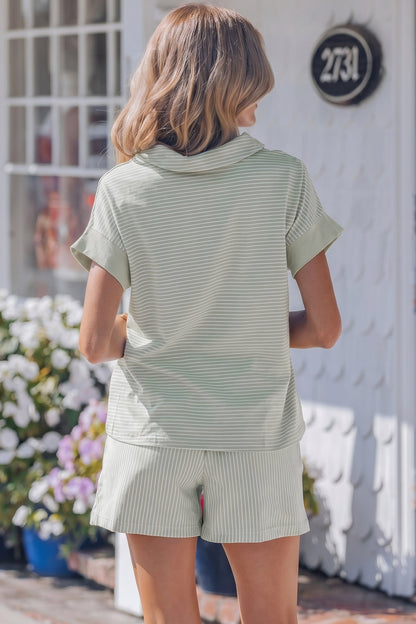 Dolman Sleeve Polo & Shorts Set