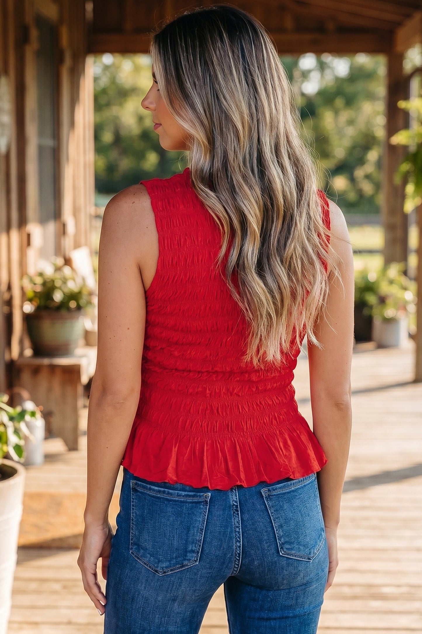 Ruffle Hem Tank Top