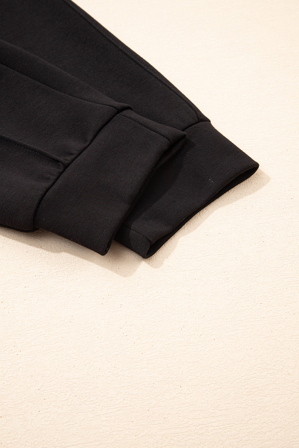 Black Exposed Seam Skinny Jogger Pants