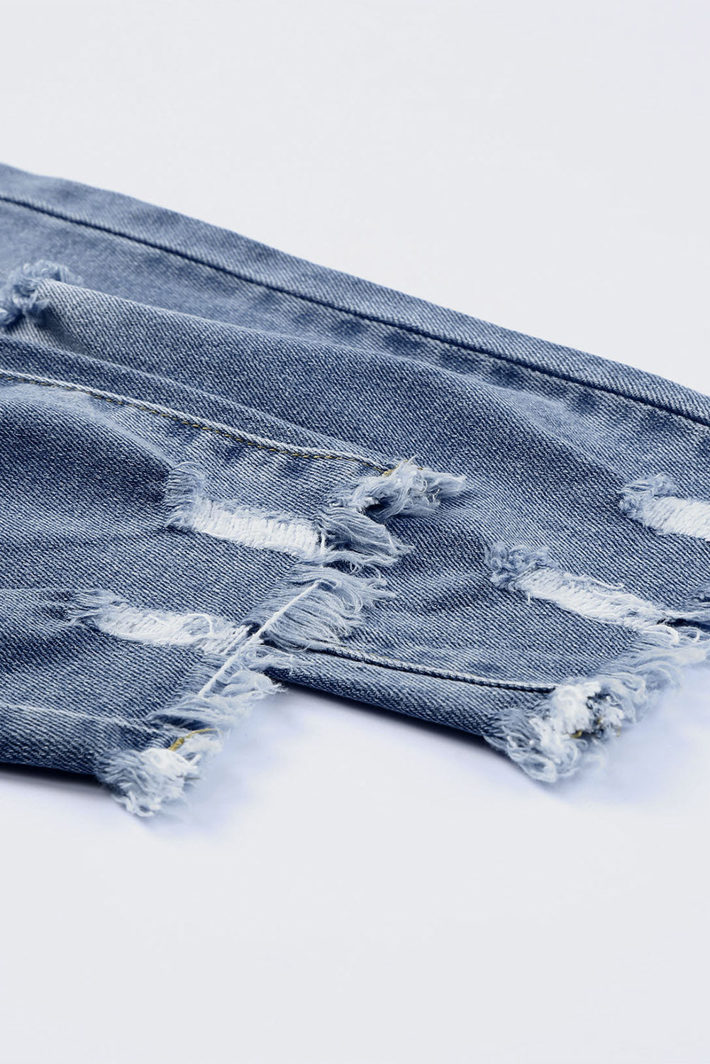 Distressed Skinny Capri Jeans