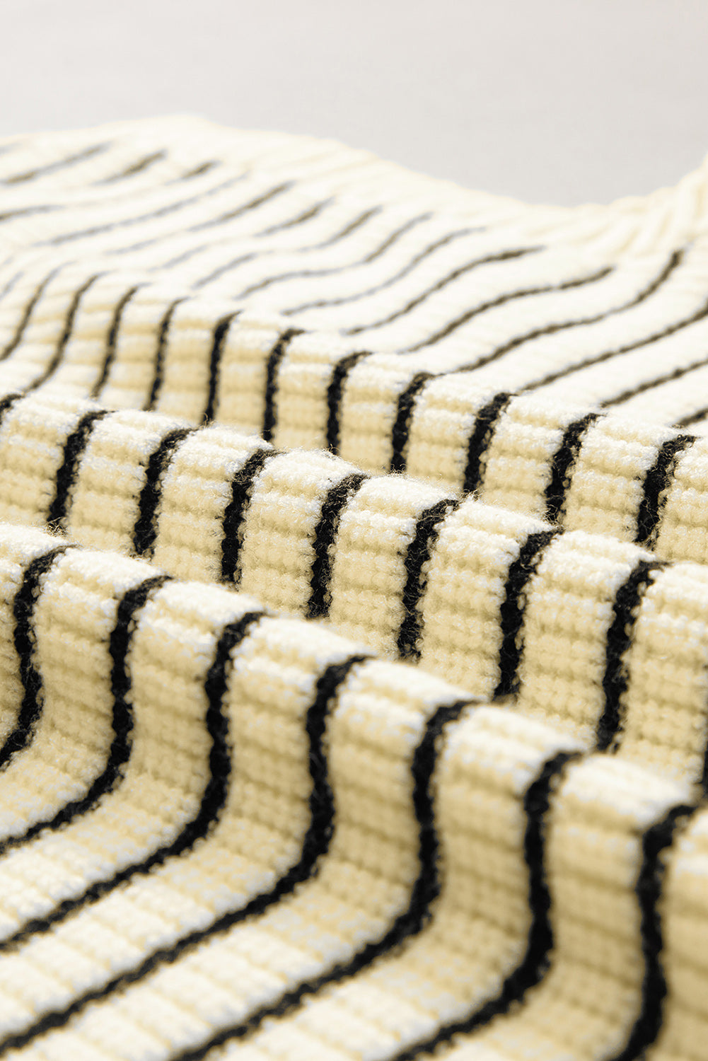 Stripe Turn Down Sweater Tank