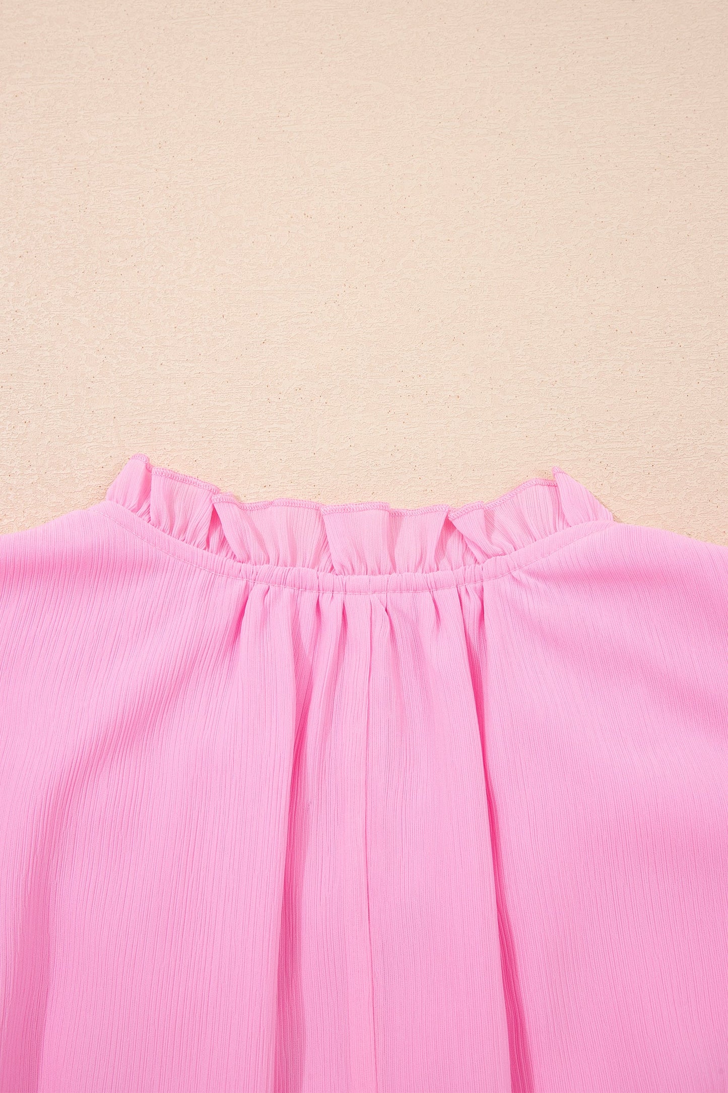 Plus Ruffle Short Sleeve Blouse