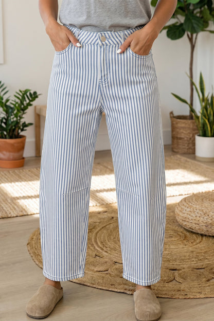 Stripe Barrel Jeans