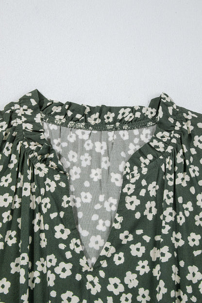 Hazel Print Sleeveless V-neck Dress