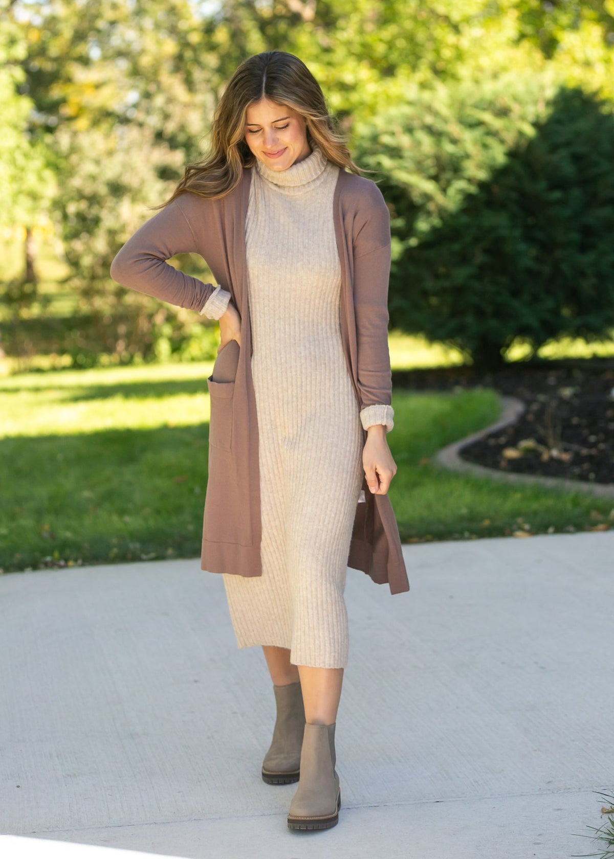 Toffee Long & Soft Duster Cardigan