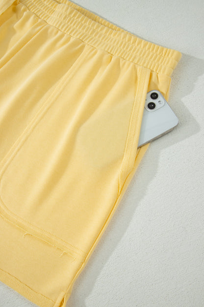 Plus Solid Polo & Shorts Set