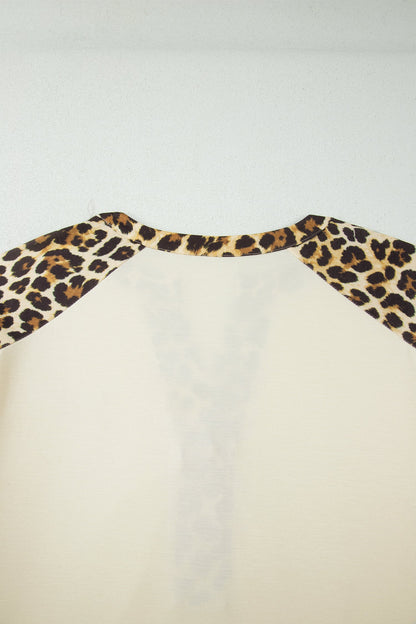 Plus Contrast Leopard Polo Top