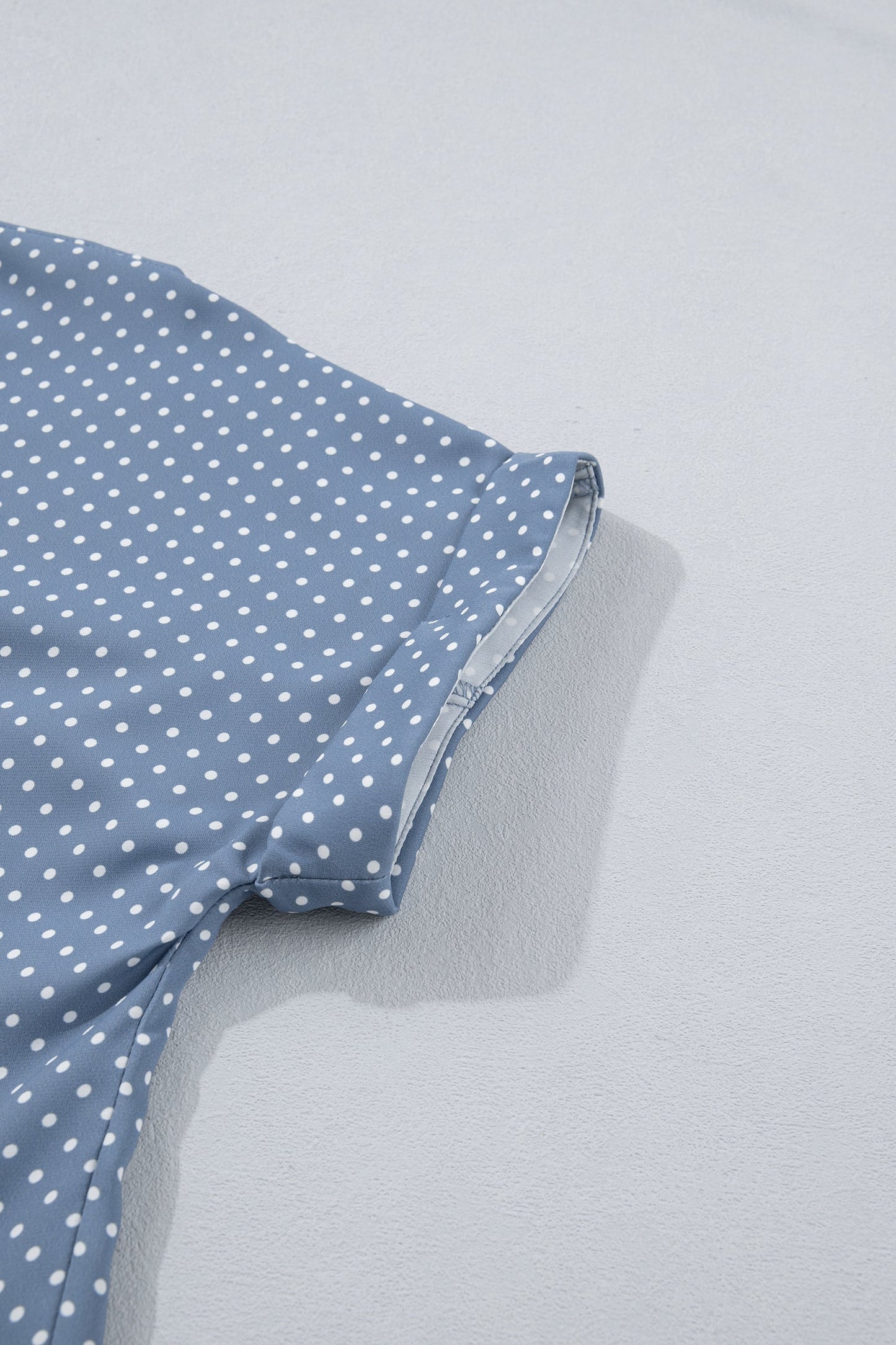 Cuffed Dot Short Sleeve Button Shirt
