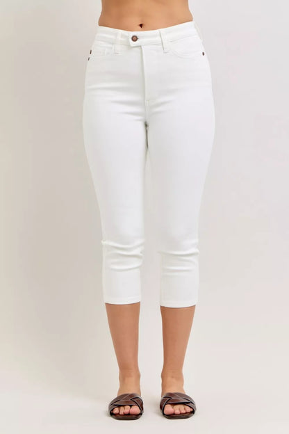 Extended Waistband Capri Pants
