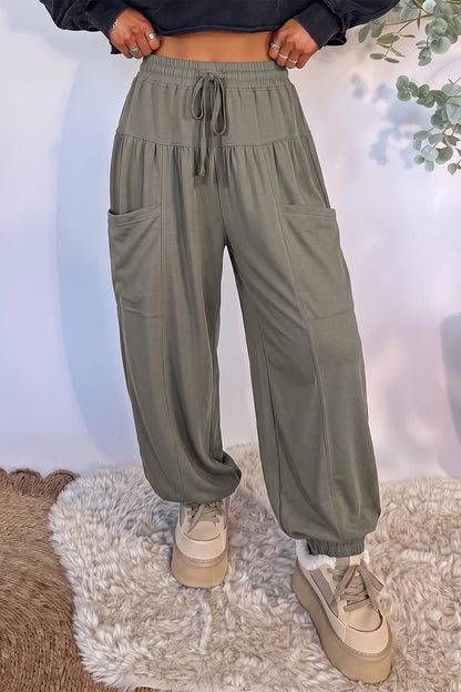 Casual Drawstring Relaxed Leg Pants