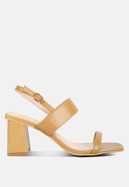 Square Block Heel Sandals