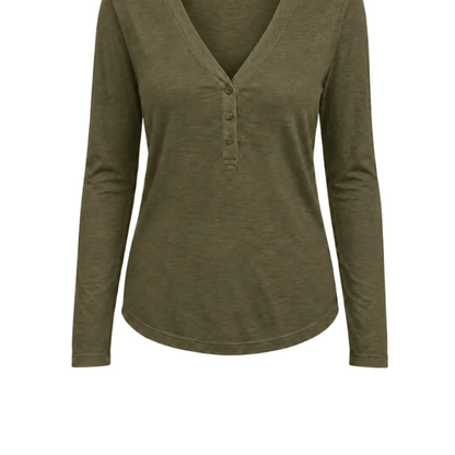 Organic Cotton Henley Long Sleeve