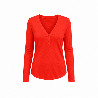 Organic Cotton Henley Long Sleeve