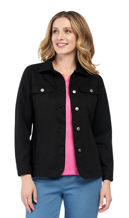 Button Front Brushed Twill Jacket