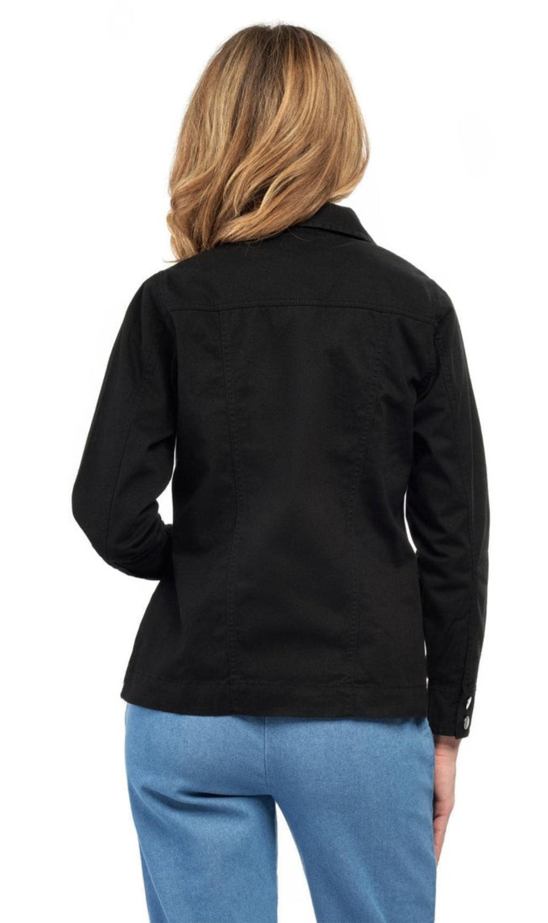 Button Front Brushed Twill Jacket