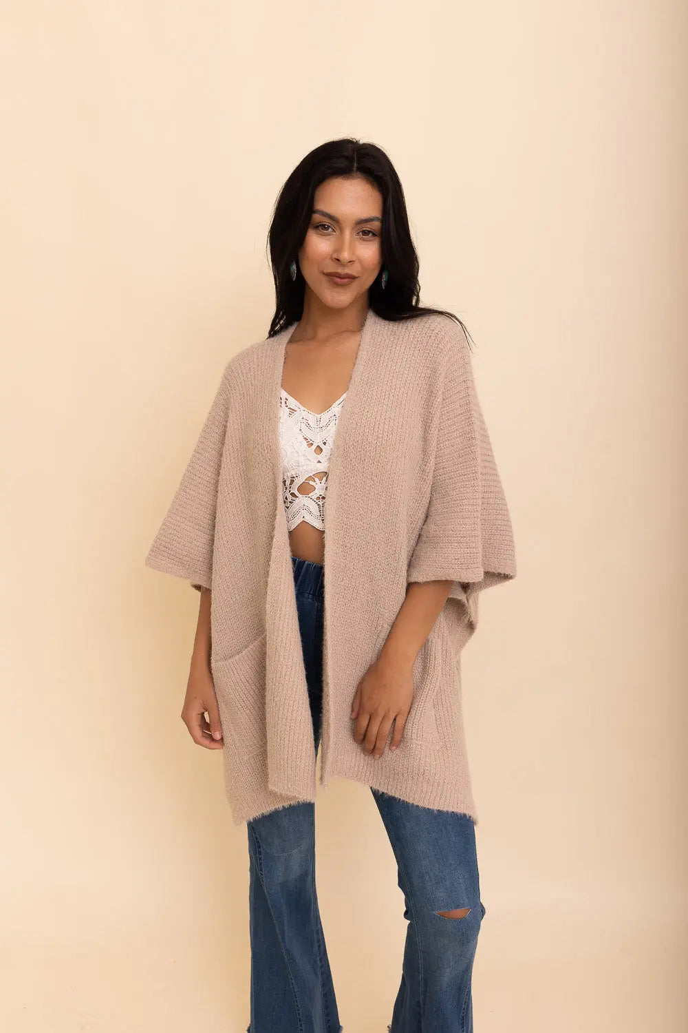 Super Soft Boucle Boxy Cardigan