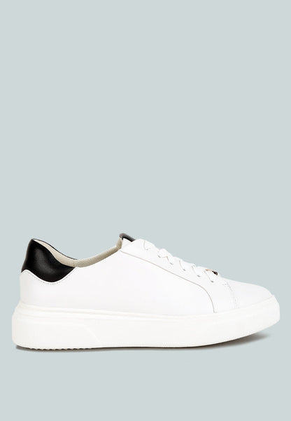 Lace Up Leather Sneakers