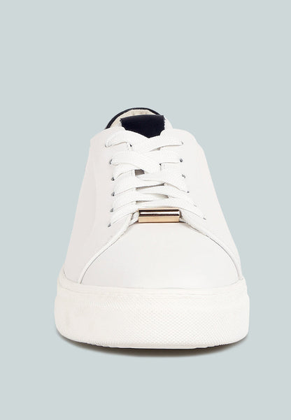Lace Up Leather Sneakers
