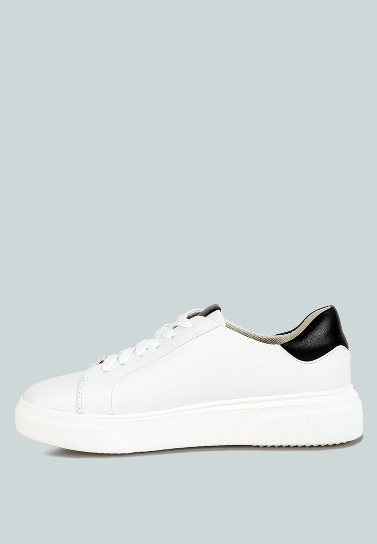 Lace Up Leather Sneakers