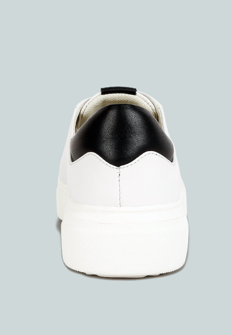Lace Up Leather Sneakers