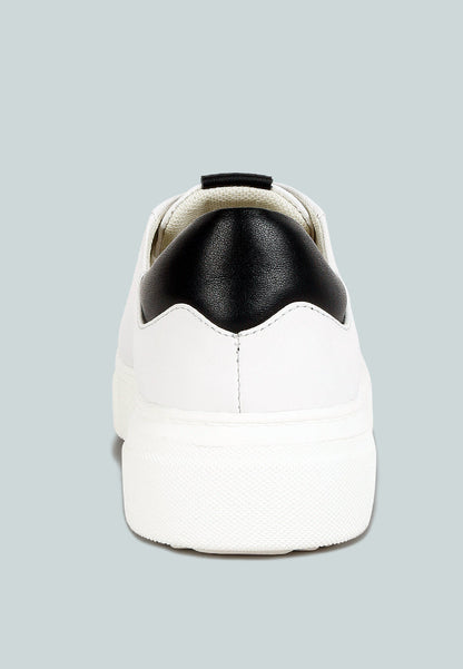 Lace Up Leather Sneakers