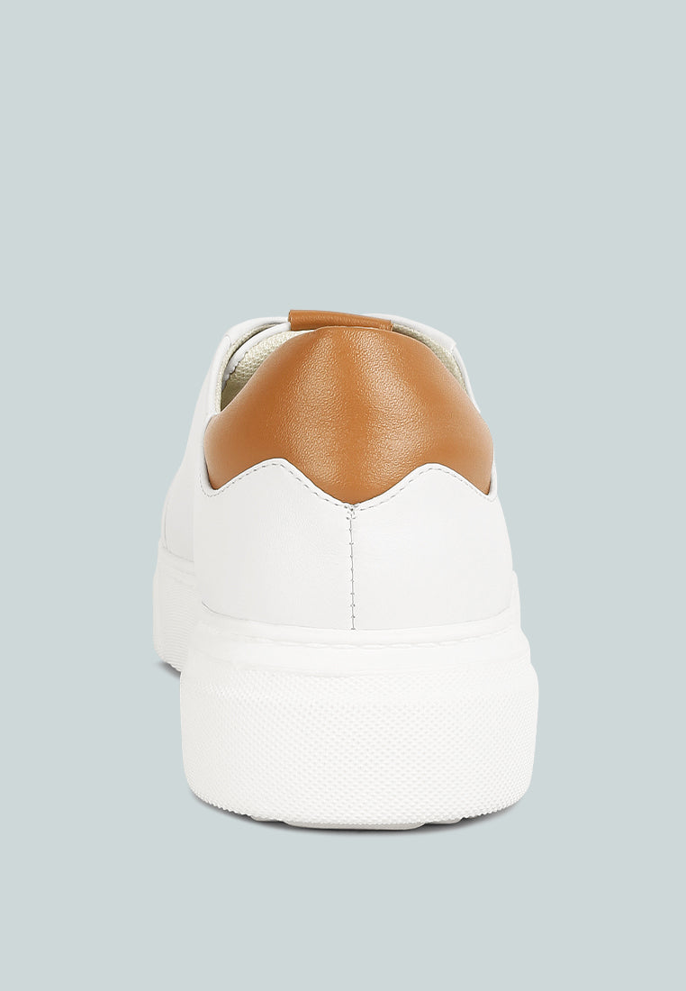 Lace Up Leather Sneakers