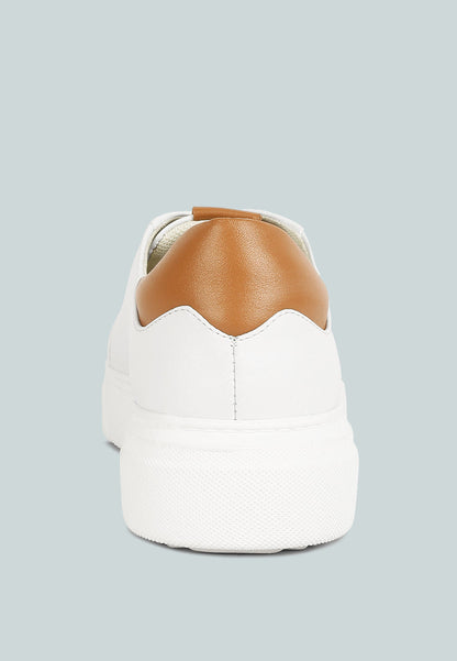 Lace Up Leather Sneakers