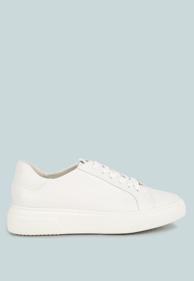 Lace Up Leather Sneakers