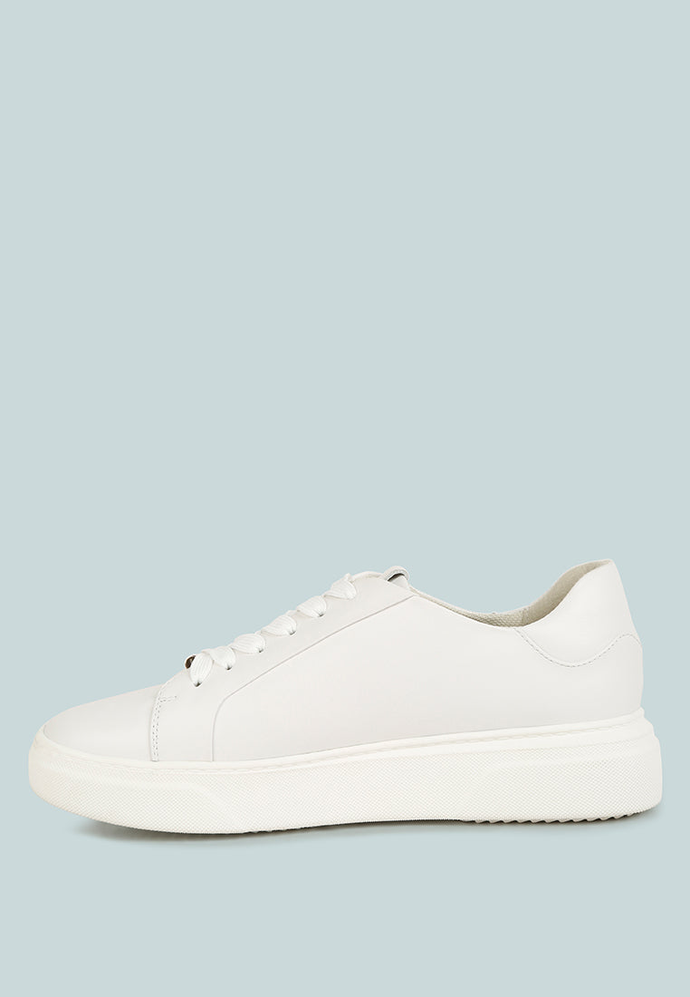 Lace Up Leather Sneakers