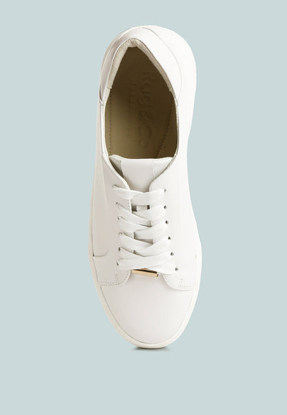 Lace Up Leather Sneakers