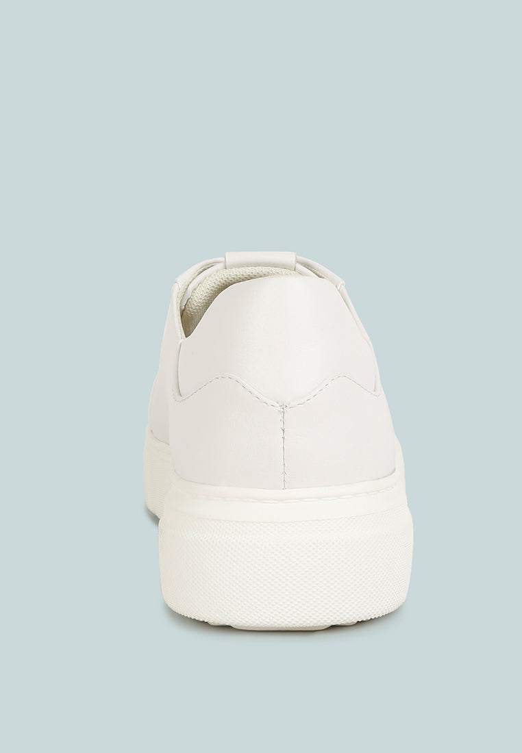 Lace Up Leather Sneakers