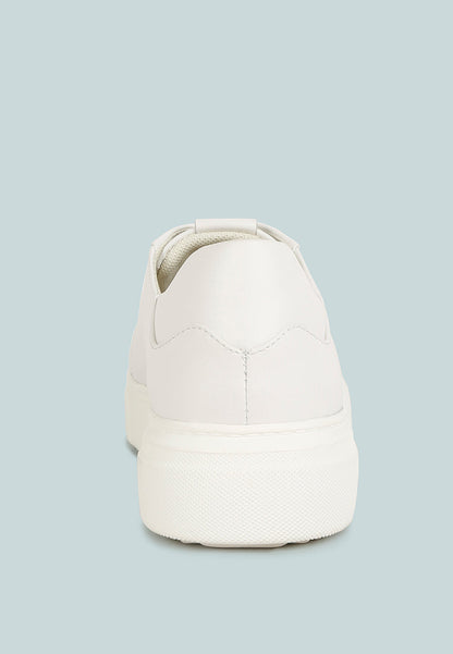 Lace Up Leather Sneakers
