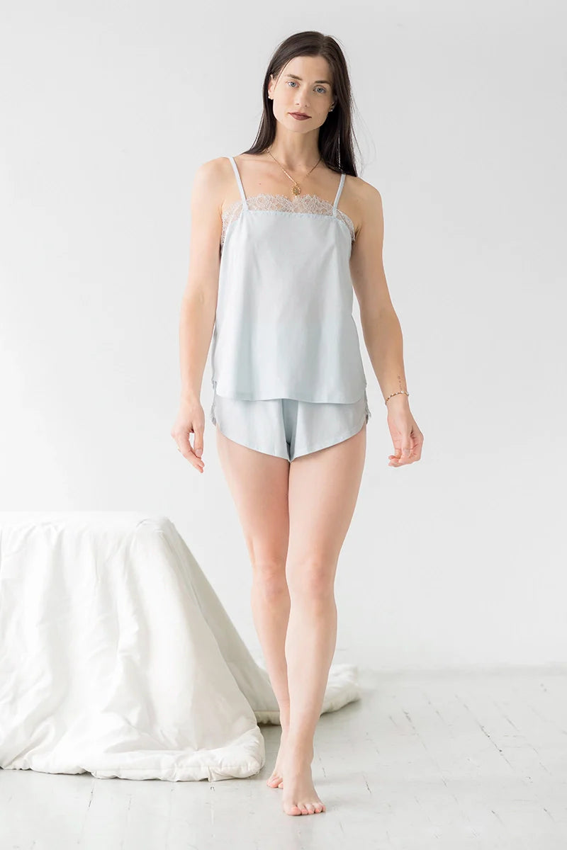 Lace Camisole & Shorts Set Pima Cotton
