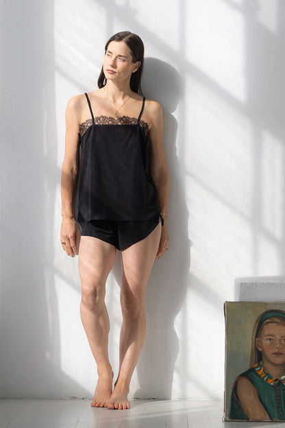 Lace Camisole & Shorts Set Pima Cotton