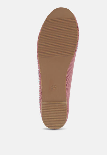 Rhinestone Embellished Ballet Flats